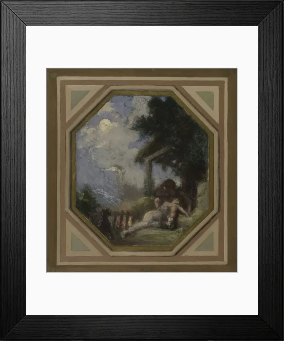 Framed Print : Esquisse pour la mairie du 15e arrondissement : Le repos des époux, 1884. Creators: Jacques Ferdinand Humbert, Pierre Lagarde Framed Print : Esquisse pour la mairie du 15e arrondissement : Le repos des époux, 1884. Creators: Jacques Ferdinand Humbert, Pierre Lagarde