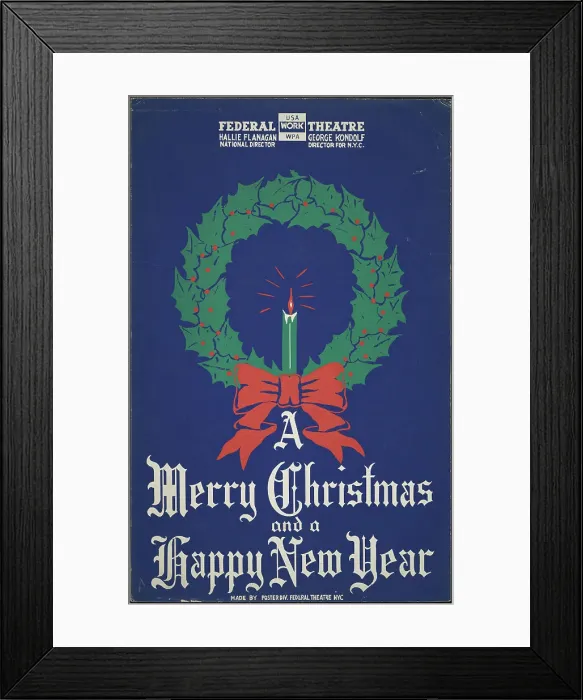 Framed Print : A Merry Christmas and a Happy New Year, [193-]. Creator: Unknown