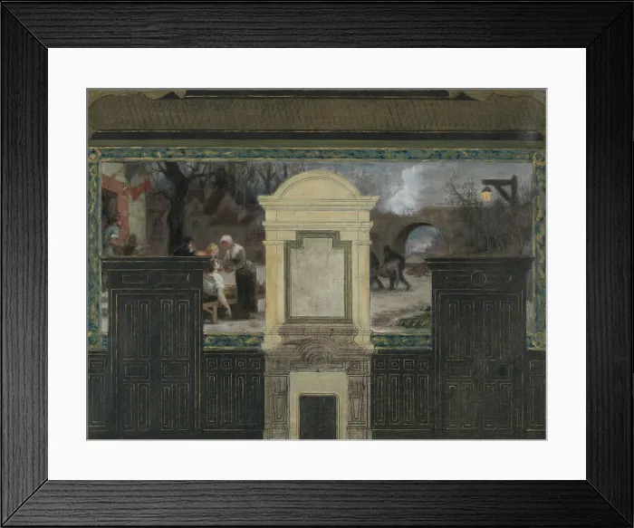 Framed Print : Esquisse pour la mairie du 15e arrondissement : En temps de guerre, 1884. Creators: Jacques Ferdinand Humbert, Pierre Lagarde Framed Print : Esquisse pour la mairie du 15e arrondissement : En temps de guerre, 1884. Creators: Jacques Ferdinand Humbert, Pierre Lagarde