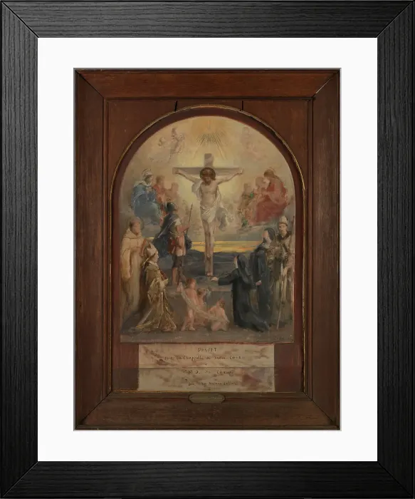 Framed Print : Esquisse pour l'église Notre-Dame-des-Champs : Le Calvaire, 1884. Creator: Francois Lafon Framed Print : Esquisse pour l'église Notre-Dame-des-Champs : Le Calvaire, 1884. Creator: Francois Lafon