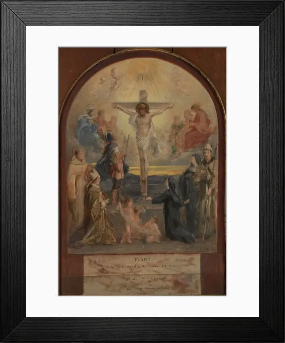 Framed Print : Esquisse pour l'église Notre-Dame-des-Champs : Le Calvaire, 1884. Creator: Francois Lafon Framed Print : Esquisse pour l'église Notre-Dame-des-Champs : Le Calvaire, 1884. Creator: Francois Lafon