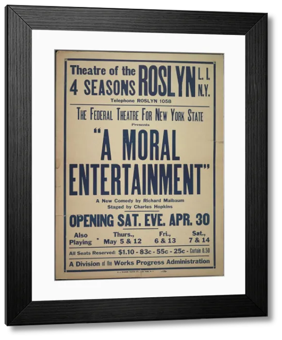 Framed Print : A Moral Entertainment, [193-]. Creator: Unknown