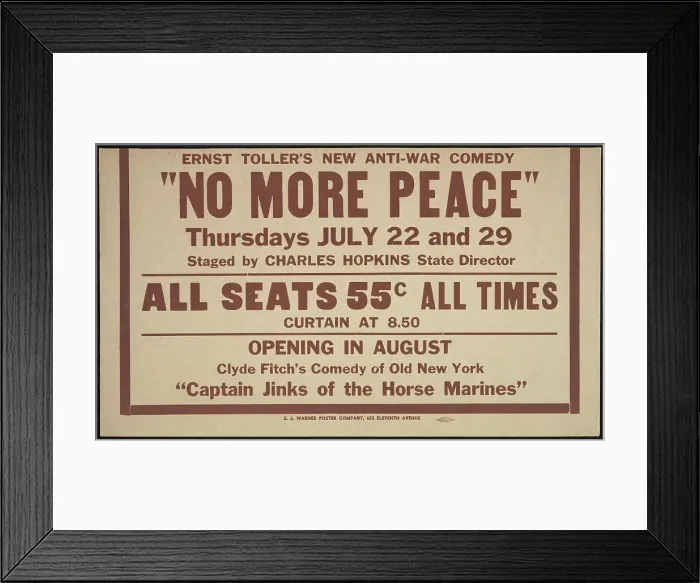 Framed Print : No More Peace, [193-]. Creator: Unknown