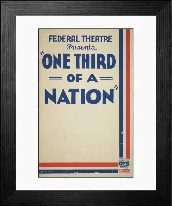Framed Print : One Third of a Nation, [193-]. Creator: Unknown