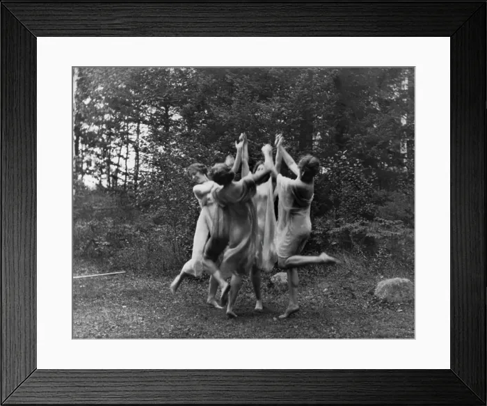 Framed Print : Four dancing figures, n.d.. Creator: Frances Benjamin Johnston Framed Print : Four dancing figures, n.d.. Creator: Frances Benjamin Johnston