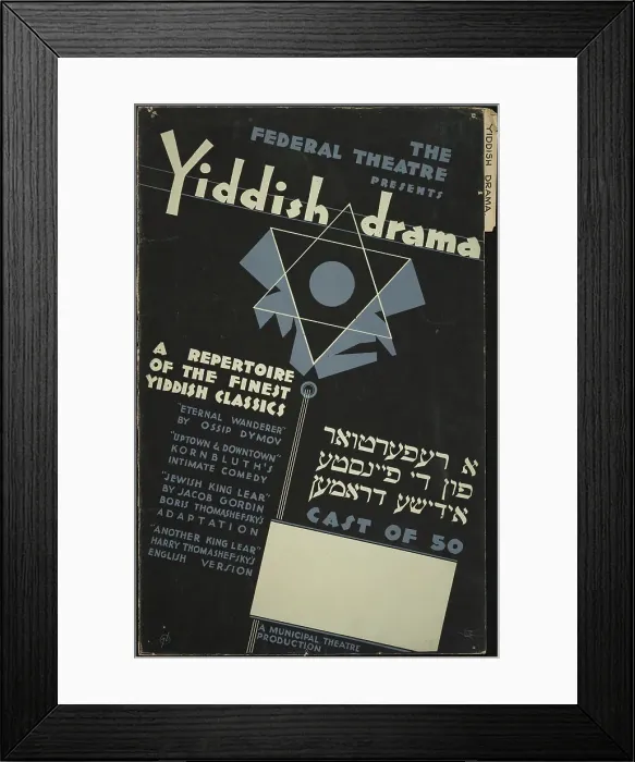 Framed Print : Yiddish Drama, [193-]. Creator: Unknown