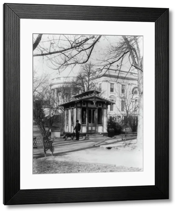 Framed Print : Park watchman's lodge at the White House, n.d.. Creator: Frances Benjamin Johnston Framed Print : Park watchman's lodge at the White House, n.d.. Creator: Frances Benjamin Johnston