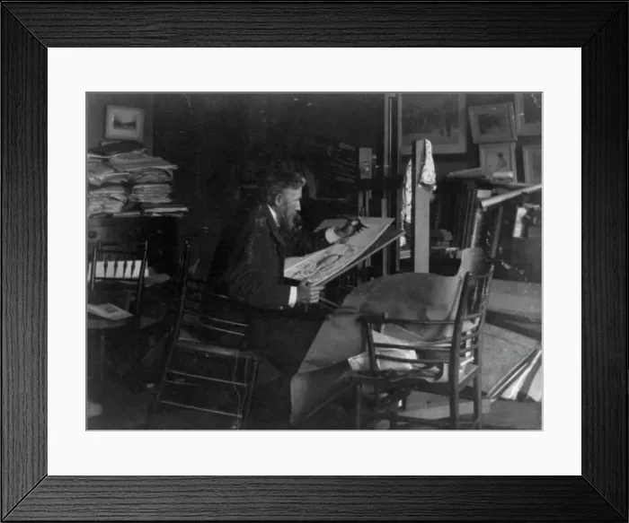 Framed Print : Joseph Pennell, 1860-1926, n.d.. Creator: Frances Benjamin Johnston Framed Print : Joseph Pennell, 1860-1926, n.d.. Creator: Frances Benjamin Johnston
