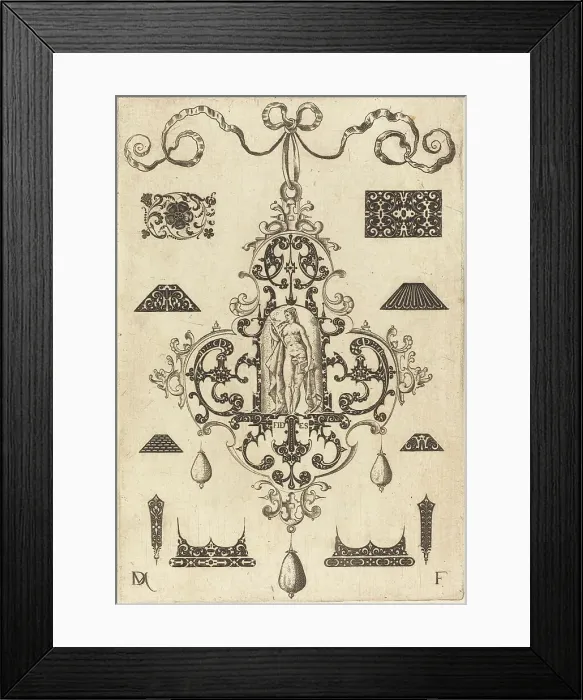 Framed Print : Large Pendant, Faith Standing at Centre, 1593. Creator: Daniel Mignot Framed Print : Large Pendant, Faith Standing at Centre, 1593. Creator: Daniel Mignot