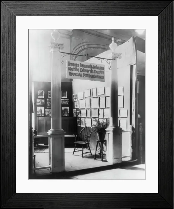 Framed Print : Exhibit display area for architectural photographs by Frances Benjamin Johnston... c1910 - c1912. Creator: Frances Benjamin Johnston. Exhibit display area for architectural photographs by Frances Benjamin Johnston... c1910 - c1912 Framed Print : Exhibit display area for architectural photographs by Frances Benjamin Johnston... c1910 - c1912. Creator: Frances Benjamin Johnston. Exhibit display area for architectural photographs by Frances Benjamin Johnston... c1910 - c1912