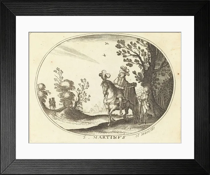 Framed Print : Saint Martin and the Beggar. Creator: Balthasar Moncornet Framed Print : Saint Martin and the Beggar. Creator: Balthasar Moncornet