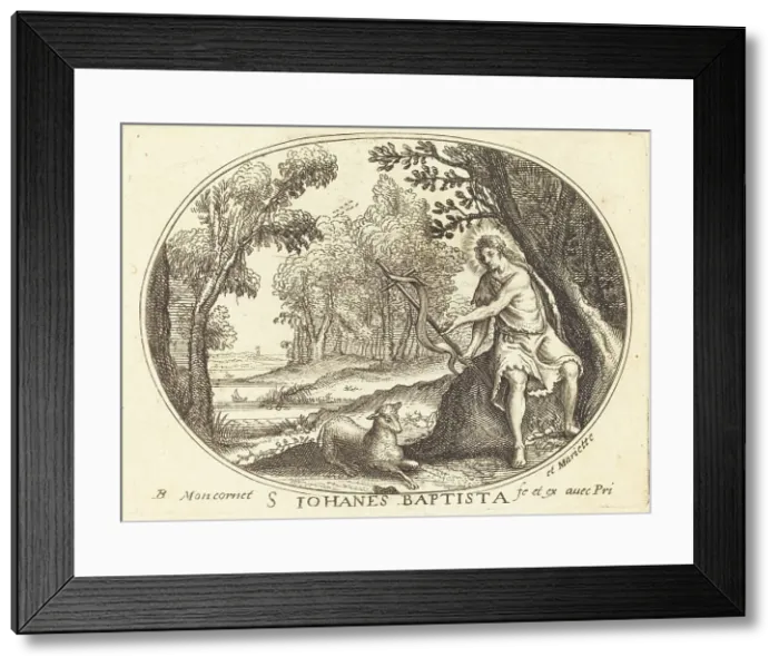 Framed Print : Saint John the Baptist. Creator: Balthasar Moncornet Framed Print : Saint John the Baptist. Creator: Balthasar Moncornet