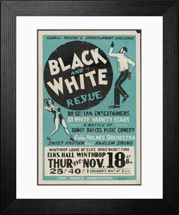 Framed Print : Black and White Revue, [193-]. Creator: Unknown