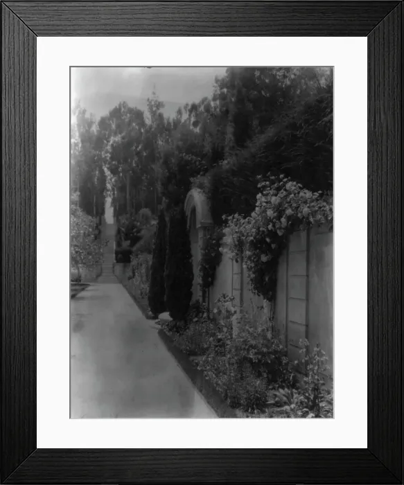 Framed Print : Villa Rose, Joseph Donahoe Grant house, 2260 Redington Road, Hillsborough, California, 1917. Creator: Frances Benjamin Johnston. Villa Rose, Joseph Donahoe Grant house, 2260 Redington Road, Hillsborough, California, 1917 Framed Print : Villa Rose, Joseph Donahoe Grant house, 2260 Redington Road, Hillsborough, California, 1917. Creator: Frances Benjamin Johnston. Villa Rose, Joseph Donahoe Grant house, 2260 Redington Road, Hillsborough, California, 1917