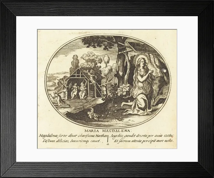 Framed Print : The Penitence of Mary Magdalen. Creator: Balthasar Moncornet Framed Print : The Penitence of Mary Magdalen. Creator: Balthasar Moncornet