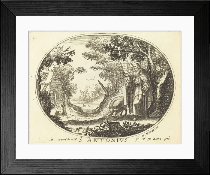 Framed Print : Saint Anthony. Creator: Balthasar Moncornet Framed Print : Saint Anthony. Creator: Balthasar Moncornet