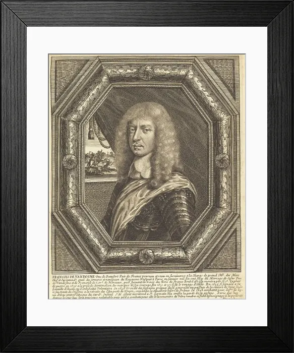 Framed Print : François de Vendôme, Duke of Beaufort. Creator: Balthasar Moncornet Framed Print : François de Vendôme, Duke of Beaufort. Creator: Balthasar Moncornet