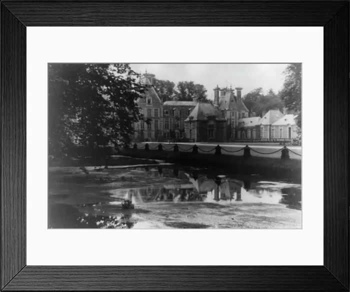 Framed Print : Chateau of Courances, Courances, Seine et Marne, France, 1925. Creator: Frances Benjamin Johnston Framed Print : Chateau of Courances, Courances, Seine et Marne, France, 1925. Creator: Frances Benjamin Johnston
