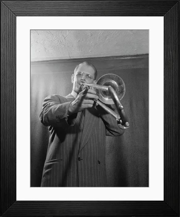 Framed Print : Portrait of Bill Harris, William P. Gottlieb's home (table tennis room), N.Y. ca. Apr. 1947. Creator: William Paul Gottlieb Framed Print : Portrait of Bill Harris, William P. Gottlieb's home (table tennis room), N.Y. ca. Apr. 1947. Creator: William Paul Gottlieb