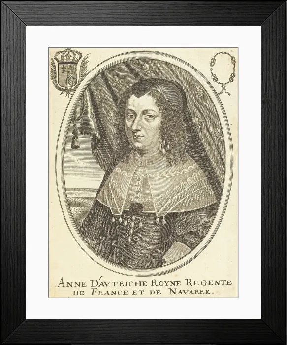 Framed Print : Anne of Austria. Creator: Balthasar Moncornet Framed Print : Anne of Austria. Creator: Balthasar Moncornet