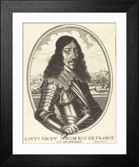 Framed Print : Louis XIII, King of France. Creator: Balthasar Moncornet Framed Print : Louis XIII, King of France. Creator: Balthasar Moncornet