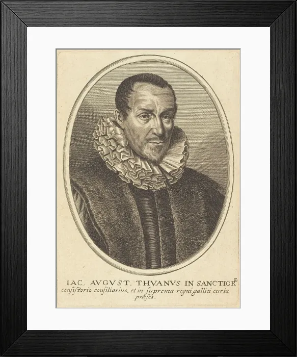Framed Print : Jacques-Auguste de Thou. Creator: Balthasar Moncornet Framed Print : Jacques-Auguste de Thou. Creator: Balthasar Moncornet