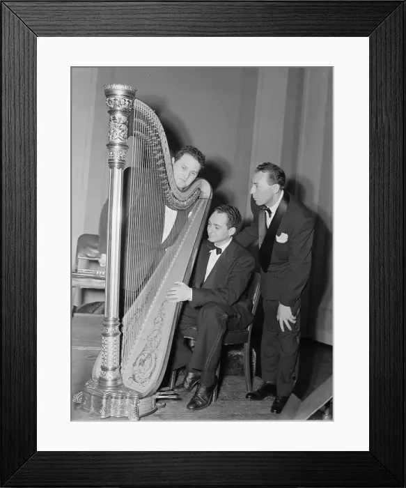 Framed Print : Portrait of Woody Herman, Chubby Jackson, and Abraham Rosen, Carnegie Hall(?), N.Y. Ca. April 1946. Creator: William Paul Gottlieb Framed Print : Portrait of Woody Herman, Chubby Jackson, and Abraham Rosen, Carnegie Hall(?), N.Y. Ca. April 1946. Creator: William Paul Gottlieb