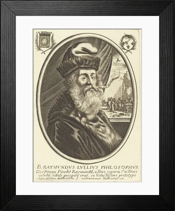 Framed Print : Raymond Lulle. Creator: Balthasar Moncornet Framed Print : Raymond Lulle. Creator: Balthasar Moncornet