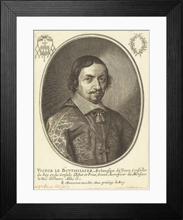 Framed Print : Victor Bouthillier. Creator: Balthasar Moncornet Framed Print : Victor Bouthillier. Creator: Balthasar Moncornet