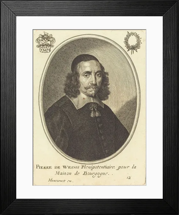 Framed Print : Pierre de Weims. Creator: Balthasar Moncornet Framed Print : Pierre de Weims. Creator: Balthasar Moncornet