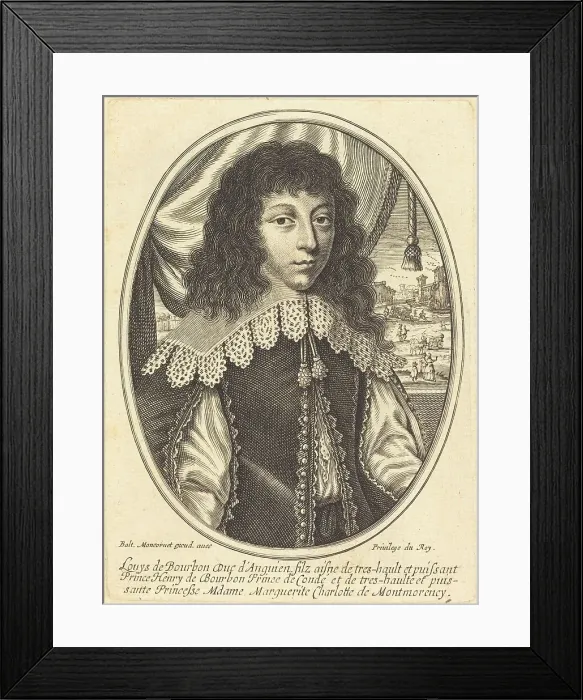Framed Print : Louis II de Bourbon-Condé. Creator: Balthasar Moncornet Framed Print : Louis II de Bourbon-Condé. Creator: Balthasar Moncornet