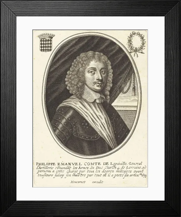 Framed Print : Philippe Emmanuel, Count of Ligneville. Creator: Balthasar Moncornet Framed Print : Philippe Emmanuel, Count of Ligneville. Creator: Balthasar Moncornet