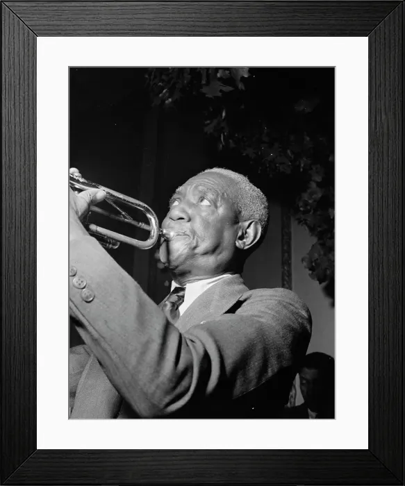 Framed Print : Portrait of Bunk Johnson, Stuyvesant Casino, New York, N.Y. ca. June 1946. Creator: William Paul Gottlieb Framed Print : Portrait of Bunk Johnson, Stuyvesant Casino, New York, N.Y. ca. June 1946. Creator: William Paul Gottlieb