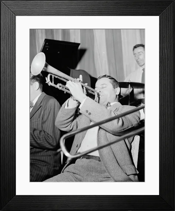 Framed Print : Portrait of Max Kaminsky and Dave Tough, Eddie Condon's, New York, N.Y. ca. Dec. 1946. Creator: William Paul Gottlieb Framed Print : Portrait of Max Kaminsky and Dave Tough, Eddie Condon's, New York, N.Y. ca. Dec. 1946. Creator: William Paul Gottlieb