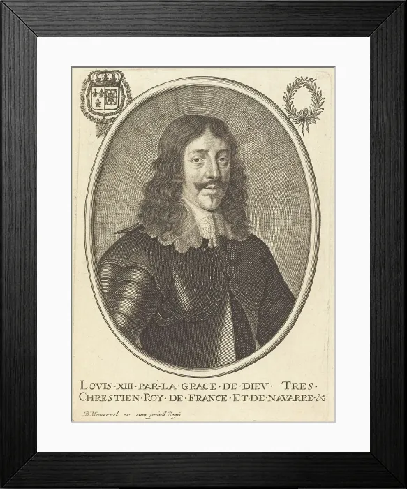 Framed Print : Louis XIII, King of France. Creator: Balthasar Moncornet Framed Print : Louis XIII, King of France. Creator: Balthasar Moncornet
