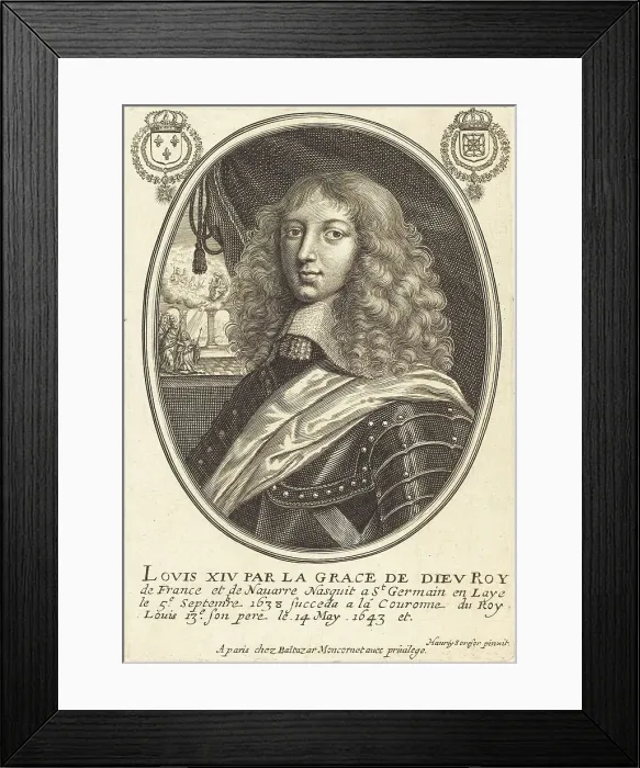 Framed Print : Louis XIV, King of France. Creator: Balthasar Moncornet Framed Print : Louis XIV, King of France. Creator: Balthasar Moncornet