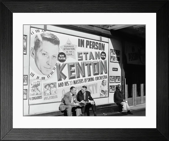 Framed Print : Portrait of Stan Kenton and Bob Gioga, 1947 or 1948. Creator: William Paul Gottlieb Framed Print : Portrait of Stan Kenton and Bob Gioga, 1947 or 1948. Creator: William Paul Gottlieb