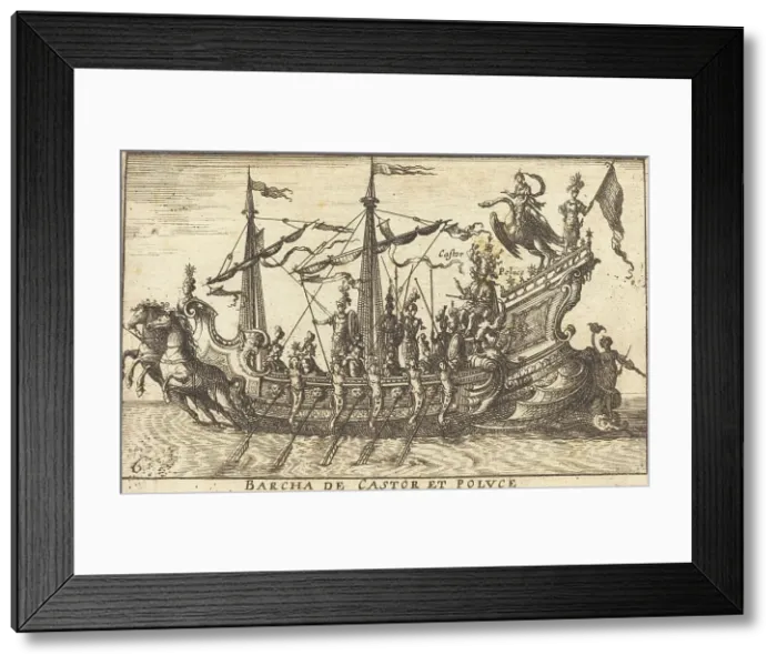 Framed Print : Barcha de Castor e Poluce. Creator: Balthasar Moncornet Framed Print : Barcha de Castor e Poluce. Creator: Balthasar Moncornet