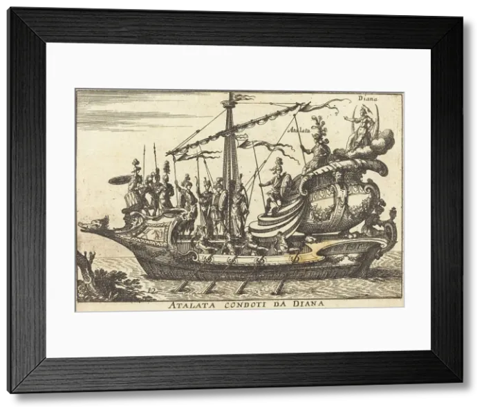 Framed Print : Atalata condoti da Diana. Creator: Balthasar Moncornet Framed Print : Atalata condoti da Diana. Creator: Balthasar Moncornet