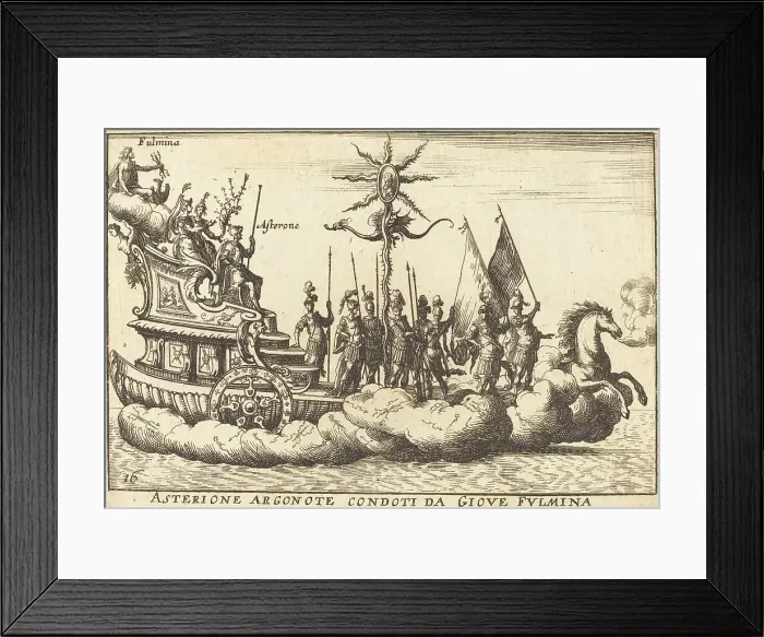 Framed Print : Asterione Argonote condoti da Giove Fulmina. Creator: Balthasar Moncornet Framed Print : Asterione Argonote condoti da Giove Fulmina. Creator: Balthasar Moncornet