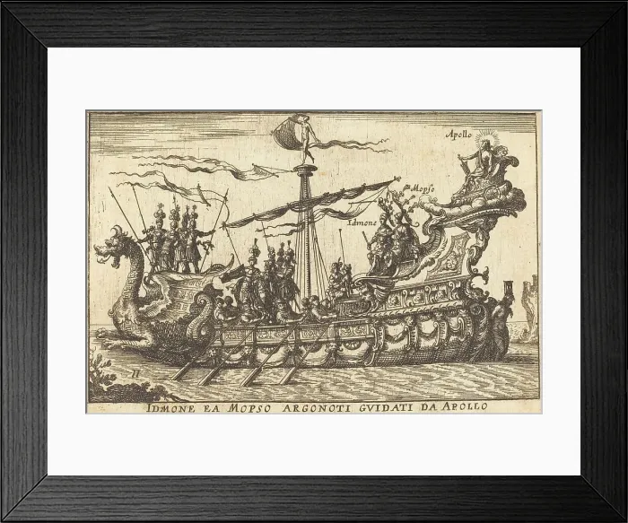 Framed Print : Idinone ea Mopso Argonoti guidati da Apollo. Creator: Balthasar Moncornet Framed Print : Idinone ea Mopso Argonoti guidati da Apollo. Creator: Balthasar Moncornet