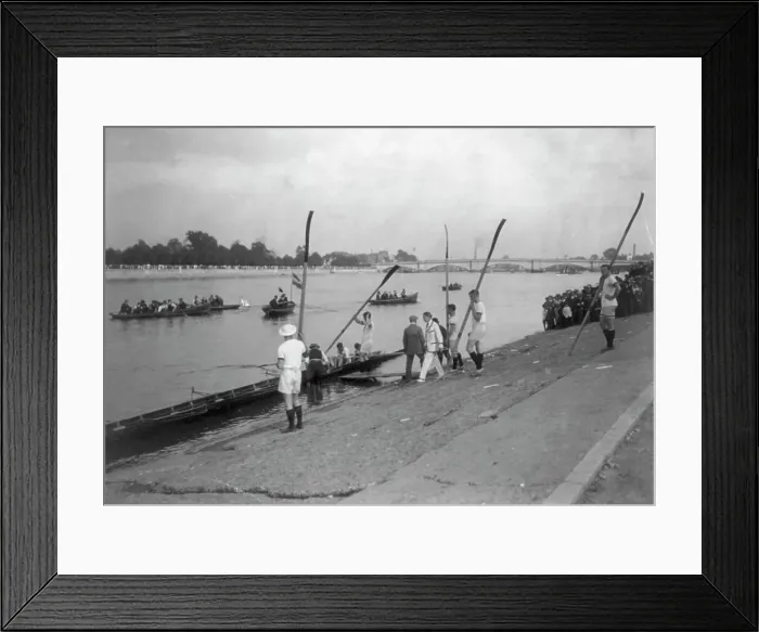 Framed Print : 8-oar shell race between Harvard and Cambridge, Cambridge, Mass. 1906, 1906. Creator: Frances Benjamin Johnston Framed Print : 8-oar shell race between Harvard and Cambridge, Cambridge, Mass. 1906, 1906. Creator: Frances Benjamin Johnston