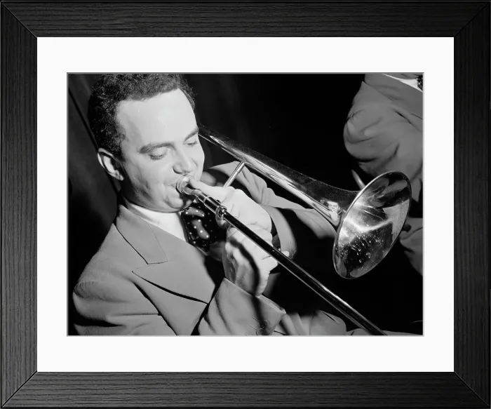 Framed Print : Portrait of Milt Bernhart, 1947 or 1948. Creator: William Paul Gottlieb