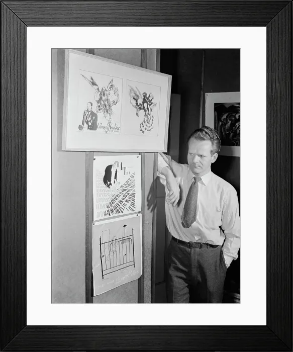 Framed Print : Portrait of David Stone Martin, New York, N.Y.(?), ca. Apr. 1947. Creator: William Paul Gottlieb Framed Print : Portrait of David Stone Martin, New York, N.Y.(?), ca. Apr. 1947. Creator: William Paul Gottlieb