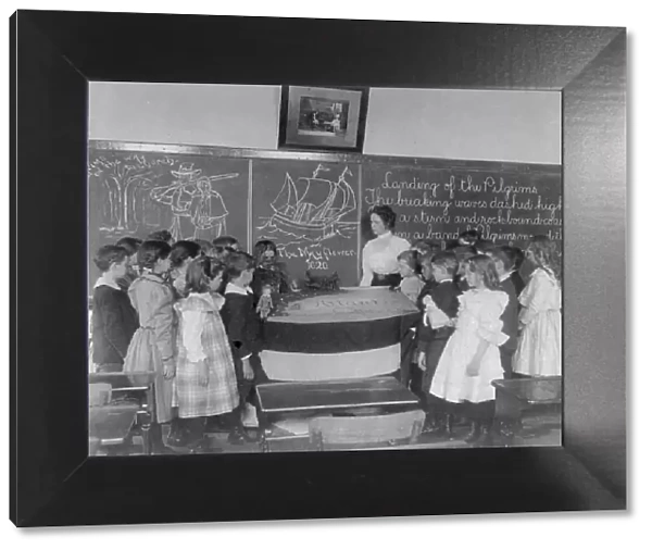 Wash. D.C. public school (1st Division) classroom scene, ca. 1899, (c1899?). Creator: Frances Benjamin Johnston