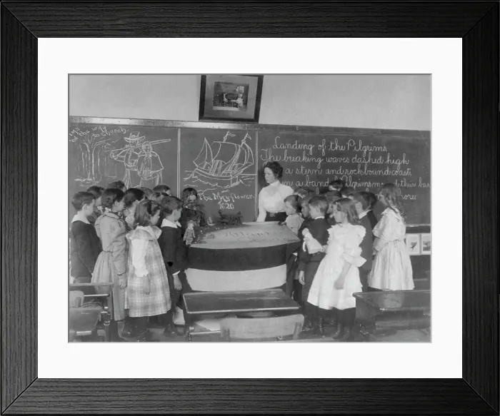 Framed Print : Wash. D.C. public school (1st Division) classroom scene, ca. 1899, (c1899?). Creator: Frances Benjamin Johnston Framed Print : Wash. D.C. public school (1st Division) classroom scene, ca. 1899, (c1899?). Creator: Frances Benjamin Johnston