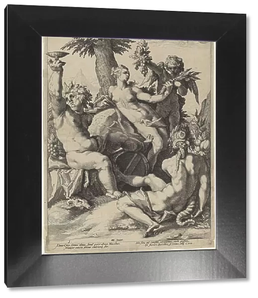 Alliance of Venus with Bacchus and Ceres, 1588. Creator: Jacob Matham