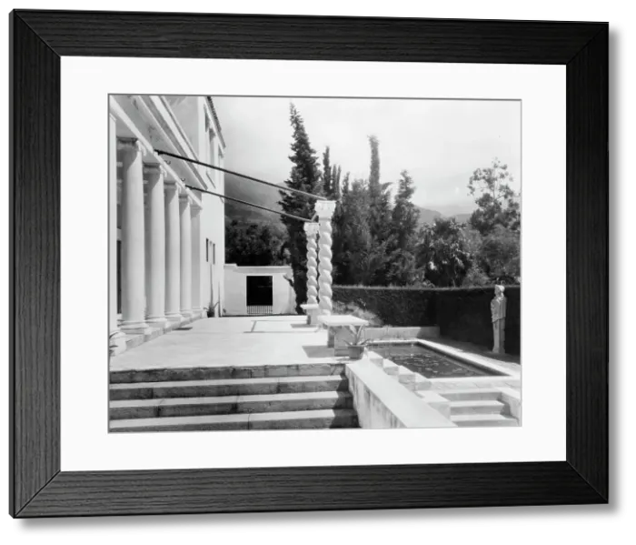 Framed Print : El Fureidis, James Waldron Gillespie house, Parra Grande Lane, Montecito, California, 1917. Creator: Frances Benjamin Johnston. El Fureidis, James Waldron Gillespie house, Parra Grande Lane, Montecito, California, 1917 Framed Print : El Fureidis, James Waldron Gillespie house, Parra Grande Lane, Montecito, California, 1917. Creator: Frances Benjamin Johnston. El Fureidis, James Waldron Gillespie house, Parra Grande Lane, Montecito, California, 1917