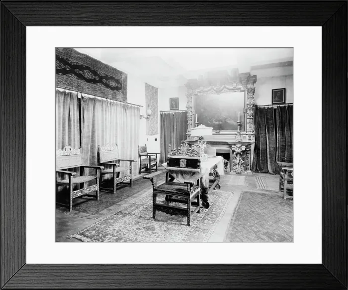 Framed Print : El Fureidis, James Waldron Gillespie house, Parra Grande Lane, Montecito, California, 1917. Creator: Frances Benjamin Johnston. El Fureidis, James Waldron Gillespie house, Parra Grande Lane, Montecito, California, 1917 Framed Print : El Fureidis, James Waldron Gillespie house, Parra Grande Lane, Montecito, California, 1917. Creator: Frances Benjamin Johnston. El Fureidis, James Waldron Gillespie house, Parra Grande Lane, Montecito, California, 1917