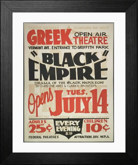 Framed Print : Black Empire, Los Angeles, [193-]. Creator: Unknown